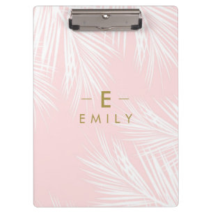 Personalized Tropical Pink notes Clipboard