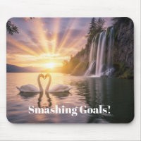 Personalized Trumpeter swans in the sunrise -
