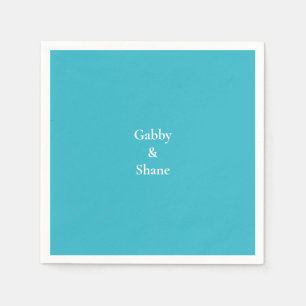 Personalized Turquoise Couples Shower  Napkin