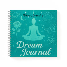 Personalized Turquoise Dream Journal Notebook