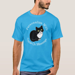 PERSONALIZED Tuxie Tuxedo Cat T-Shirt