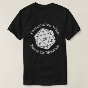 PERSONALIZED Twenty Sided Dice Graphic T-Shirt