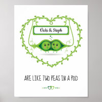 Personalized "Two Peas In A Pod" 2 Females couple