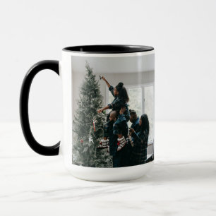 Personalized Two Sided Family Christmas Photo  Mug