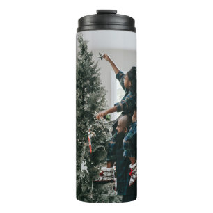 Personalized Two Sided Family Christmas Photo  Thermal Tumbler