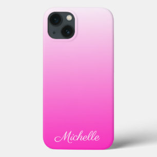Personalized two-tone gradient ombre hot pink Case