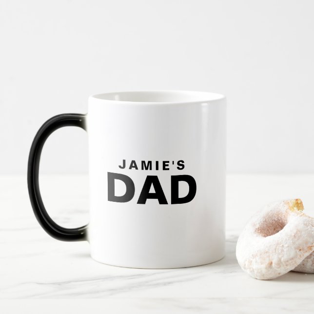 Personalized Typography Mug for Dad with Initial (With Donut)