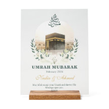 Personalized Umrah Mubarak Acrylic Sign