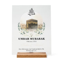 Personalized Umrah Mubarak Acrylic Sign