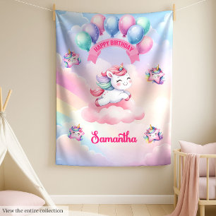 Personalized Unicorn Blanket for Girl Birthday
