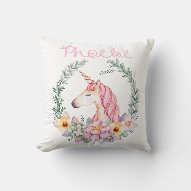 Personalized Unicorn Cushion (Front)
