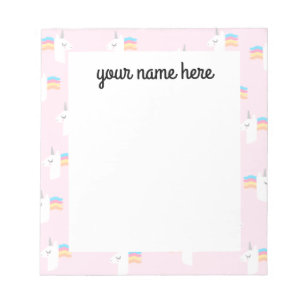 Personalized Unicorn Notepad