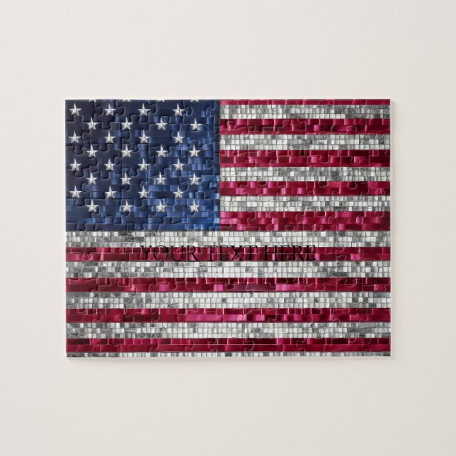 Personalized United Kingdom Flag Jigsaw Puzzle  (Horizontal)