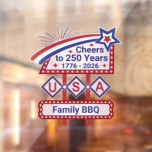 Personalized USA 250–Patriotic Retro Marquee
