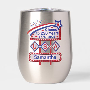 Personalized USA 250–Patriotic Retro Marquee