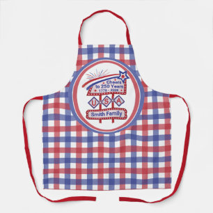 Personalized USA 250–Patriotic Retro Marquee Apron