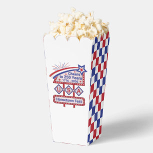 Personalized USA 250–Patriotic Retro Marquee Favour Box