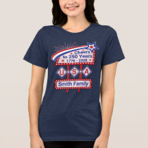 Personalized USA 250–Patriotic Retro Marquee