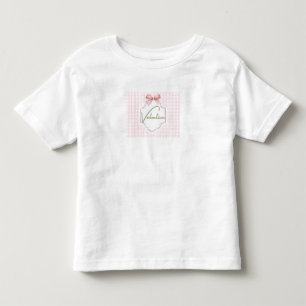 Personalized Valentina Baby Girl Nursery Gingham  Toddler T-Shirt