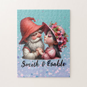 Personalized Valentine lovely couple Jigsaw Puzzle
