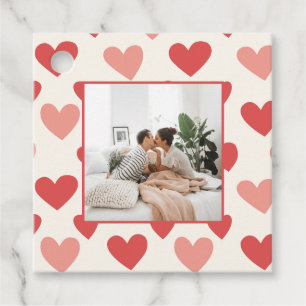 Personalized Valentine Photo Heart Favor Tags