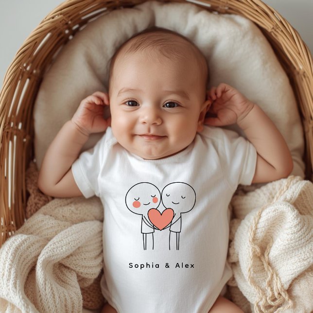 Personalized Valentine’s Couple Baby Bodysuit (Creator Uploaded)