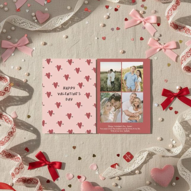 Personalized Valentine’s Day Card with Photo pink (Creator Uploaded)