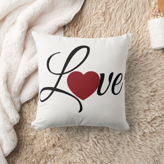 Personalized Valentine’s Day Love Throw Pillow (Blanket)