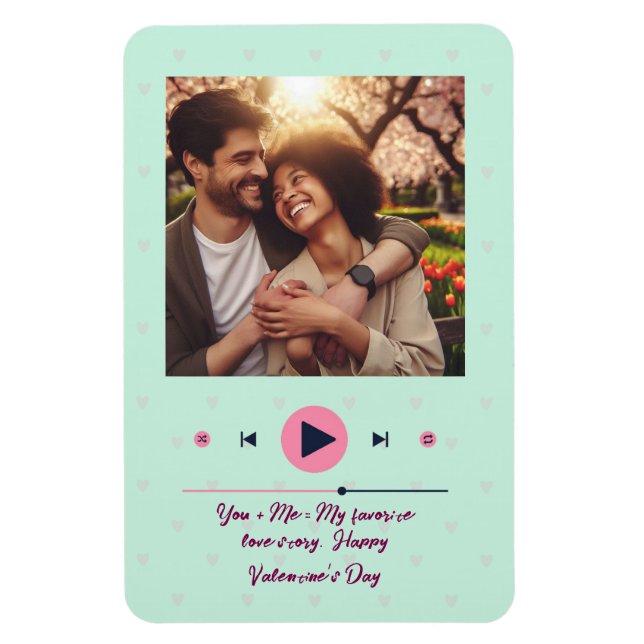 Personalized Valentine's Day Photo Magnet  (Vertical)
