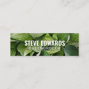 Personalized "Verdant Leaves" Twitter Mini Business Card