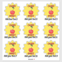 Personalized Very Smart Fun Teacher Reward Sticker