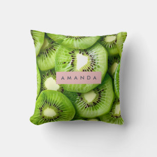Personalized Vibrant Kiwi Fruit Design Cushion