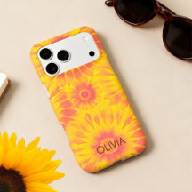 Personalized Vibrant Sunflower Tie-Dye Art