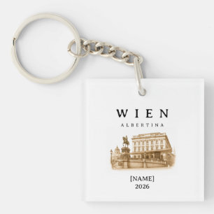 Personalized Vienna Albertina Name & Year Key Ring