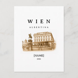 Personalized Vienna Albertina Name & Year Postcard