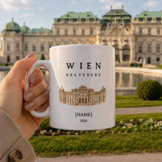 Personalized Vienna Belvedere Mug | Name & Year (Deine personalisierte Wien Belvedere Tasse stilvoll einzigartig mit deinem Namen gestaltet)