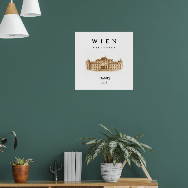 Personalized Vienna Belvedere | Name & Year Poster (Living Room 1)