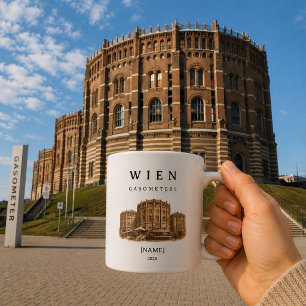 Personalized Vienna Gasometer Mug Name & Year