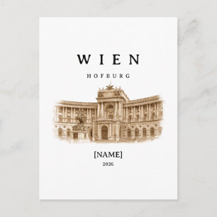Personalized Vienna Hofburg Name & Year Postcard