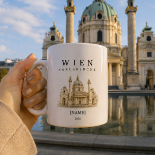 Personalized Vienna Karlskirche Mug Name & Yes