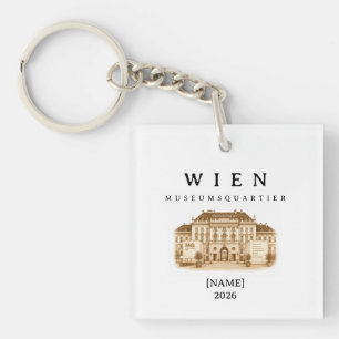 Personalized Vienna Museumsquartier Name & Year Key Ring