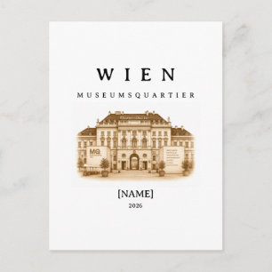 Personalized Vienna Museumsquartier Name & Year Postcard