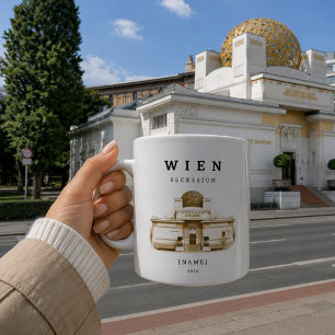 Personalized Vienna Secession Mug Name & Year