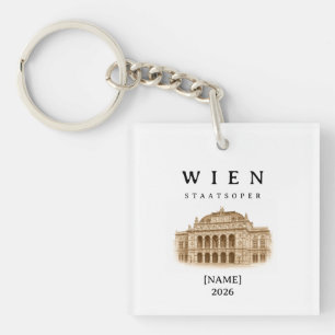Personalized Vienna State Opera Name & Year Key Ring