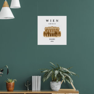 Personalized Vienna Stock Exchange Name & Year Poster