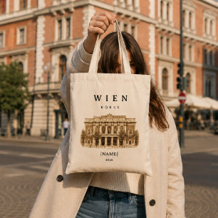 Personalized Vienna Stock Exchange Name & Year Tote Bag