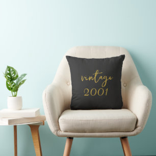 Personalized Vintage 2001 T-Shirt Cushion
