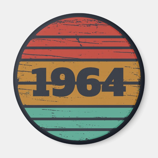 Personalized vintage 60th birthday gifts magnet (Front)