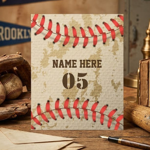 Personalized Vintage Baseball Name Number Retro