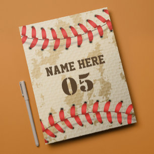 Personalized Vintage Baseball Name Number Retro Custom Letterhead